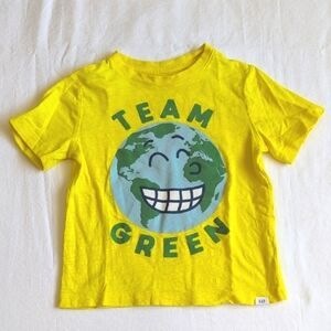 babyGap earth graphic yellow cotton crew neck t-shirt 4T toddler boys